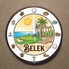 Bsb Belek Temalı Magnet Saat Buzdolabı Süsü Duvar Saati 10,5cm MS2012