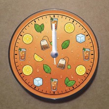 Bsb Icetea Temalı Magnet Saat Buzdolabı Süsü Duvar Saati 10,5cm MS9008