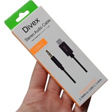 Divex Type-C to 3.5mm Stereo Audio Aux Kablo 1m Siyah DA-162