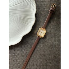 Rubsey Retro Minimal Deri Kordon Vintage Kadın Kol Saati