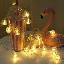 SanalAMCA Store Mini Boncuk Detaylı 3.5 Metre USB LED Işık – 20 Led’li Dekoratif Ortam Aydınlatması