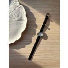 Rubsey Retro Minimal Deri Kordon Vintage Kadın Kol Saati Yuvarlak Kasa