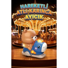 Craftivio Işıklı Müzikli Hareketli Sallanan Atlı Karınca Oyuncak - Sevimli Ayıcık Figürlü Eğitici Oyuncak