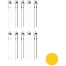 Voltaj 4.8mm Sarı Mantar LED Paketi - 10 Adet