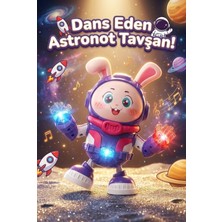 Craftivio Dans Eden Işıklı Müzikli Astronot Tavşan Robot - Eğitici Hareketli Bebek Oyuncağı