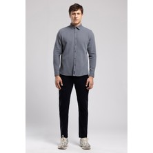 Lee Cooper Doyle Erkek %100 Pamuk Dokuma Gömlek Indigo
