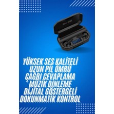 Narnuga Rgb Işıklı Çift Mikrofonlu Siyah Profesyonel  Kulaklığı Kablosuz Kulakiçi