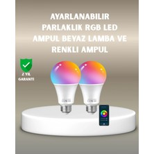Narnuga Akıllı 9W Rgbw LED Ampul, Tasaruflu Romantik Işıklı