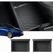 Ramm Tesla Model Y Ön Koltuk Altı Saklama Alanı - Siyah - 2 Adet Set