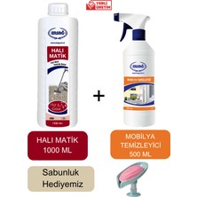 Ersağ Halı Matik 1000 ml + Mobilya Temizleyici 500 ml + ( Sabunluk Hediye'li ) 123-23