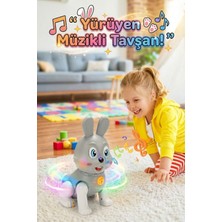 Craftivio Işıklı ve Müzikli Hareket Eden Tavşan - Emeklemeye Teşvik Eden Eğitici Pilli Oyuncak
