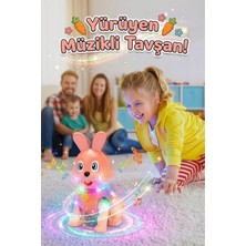 Craftivio Işıklı ve Müzikli Hareket Eden Tavşan - Emeklemeye Teşvik Eden Eğitici Pilli Oyuncak