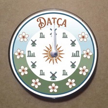 Bsb Datça Temalı Magnet Saat Buzdolabı Süsü Duvar Saati 10,5cm MS2018