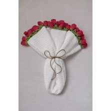 Pembe Çiçek Buket Battaniye / TV Battaniyesi / Sevgililer Günü - Anneler Günü