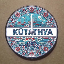 Bsb Kütahya Temalı Magnet Saat Buzdolabı Süsü Duvar Saati 10,5cm MS1049