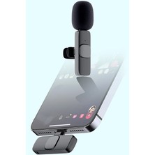 Gampus Profesyonel Canlı Yayın Mikrofonu Type-C Mikrofon Yaka Telefon Mikrofonu Yayın Çekim Mikrofonu