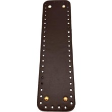 Angel Çanta Aksesuar Suni Deri 37X10 cm Dikdörtgen Çanta Taban Koyu Kahve Renk Light Gold Aparatlı
