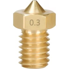 Voltaj 3D Yazıcı-Printer M6 1.75MM / 0.3mm V5-V6 Pirinç Nozzle