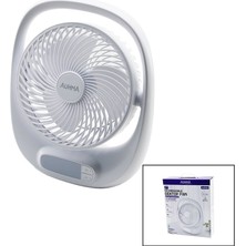 Go İthalat USB 7 Inç- 20CM Masa Üstü Fan Vantilatör Işıklı 5W 180 Derece 3 Kademe Hız - 3 Pervane STAND=24.8X30.5X8CM Aufn-01 (5440)