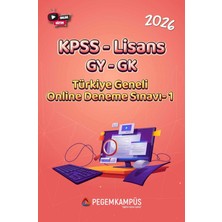 Pegem Kampüs 2026 KPSS Lisans GYGK Türkiye Geneli Online Deneme Sınavı-1