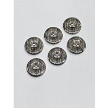 Kaban Manto Düğmesi / Metal Düğme / Antrasit / 2,8 cm / 6 Lı Set/ MDE155