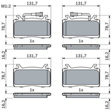 Bosch 0986424851 Fren Balatası Ön Alfa Romeo Gıulıa 15> Stelvıo 16> 77368321-68317355AA-77367677