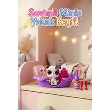 Craftivio Sevimli Miniş Figürlü Yatak Odası Oyun Seti - Aksesuarlı Köpek Oyuncak Hediye Seti