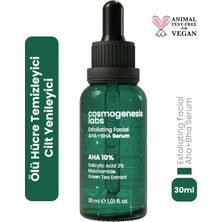 Cosmogenesis Labs Peeling Etkili Aha+Bha Serum 30ML Pürüzsüz Cilt & Yenileyici Aydınlatıcı Eşitleyici ve Nemlendirici