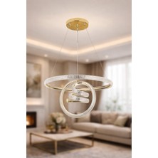 Ünal Aydınlatma Town Avize – Kristal Detaylı Sarmal & Halka LED Avize