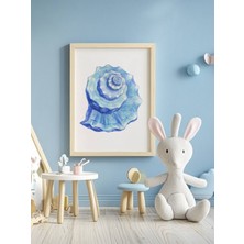 Fuart.Co Mavi Salyangoz Dijital Baskı Poster (Çerçevesiz)Sea World Poster Serisi Sefu