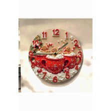 AA Shop Renkli Baskı Desenli Sayılı Hediyelik Ahşap Sessiz Tablo Duvar Saati 708