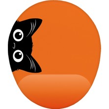 Hamiki Sevimli Renkli Kedi Kaymaz Buruşmaz Kırılmaz Bilek Destekli Mouse Pad