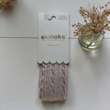 Ekinoks Örgü Desenli Dikişsiz Koton Kız Çocuk Külotlu Çorap - RYZEÇ010 - Gül Kurusu - 5 - 6 Yaş Gül Kurusu