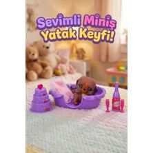 Craftivio Sevimli Miniş Köpek Figürü ve Yatak Odası Oyun Seti - Aksesuarlı Evcilik Oyuncağı