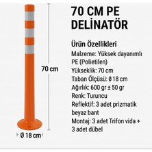 Zeplin Delinatör – Üçlü Reflektifli  70 cm Pe