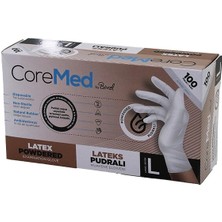 Go İthalat Coremed Bimel L Beden Pudralı Muayene Eldiveni 100LÜ (5468)