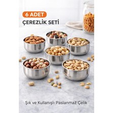 Eforeca 3'lü Paslanmaz Çelik Çerezlik