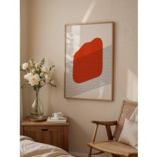 Fuart.Co Boho Kırmızı Eğim Bohem Serisi Duvar Posteri Dijital Baskı (Çerçevesiz) Hbfu