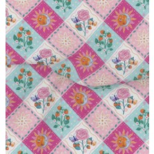 Podyum Baskı Patchwork Modern Desenli Dijital Baskılı Döşemelik Koltuk Kumaşı, Kırlent, Minder Kaplama Kumaşı 100X140CM