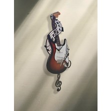Gitar Sallanan Sarkaçlı Duvar Saati