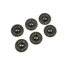 Kaban Manto Düğmesi / Metal Düğme / Antik Sarı / 2,8 cm / 6 Lı Set/ MDE155