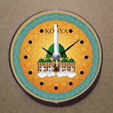 Bsb Konya Temalı Magnet Saat Buzdolabı Süsü Duvar Saati 10,5cm MS1048