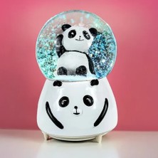 Homevia Orta Boy Siyah-Beyaz Panda Kar Küresi