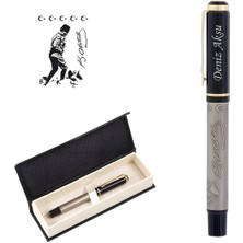 Bk Gift Kişiye Özel Premium Atatürk Kabartmalı Baskılı Roller Kalem – Lazer Kazımalı Isim Yazılı, Mavi Mürekkepli