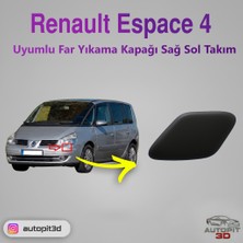 AutoPit 3D Renault Espace 4 (2002 → ) Uyumlu Far Yıkama Kapağı Sağ + Sol Takım