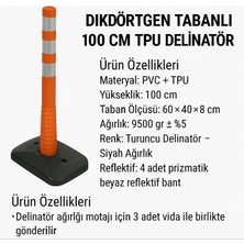 Zeplin Dikdörtgen Tabanlı  Delinatör – Dört Reflektifli | 100 cm Tpu