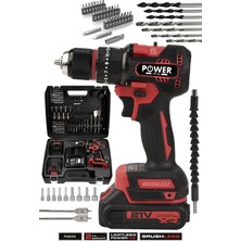 Power Black 84 Parça Darbeli Çelik Mandrel Kömürsüz 21 V