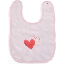 Uygun Bebe Kalp Nakışlı Bebek Önlüğü Pembe Havlu Önlük 27x37cm