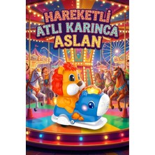 Craftivio Işıklı Müzikli Hareketli Atlı Karınca Oyuncak - Sallanan Aslan Figürlü Eğlenceli Çocuk Oyuncağı