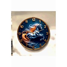 AA Shop At Hayvan Renkli Baskı Desenli Sayılı Hediyelik Ahşap Sessiz Tablo Duvar Saati 738